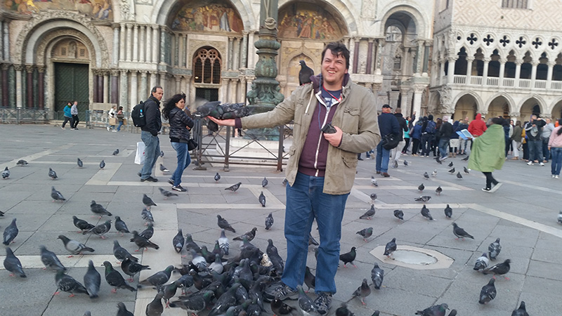 Feeding Pigeons